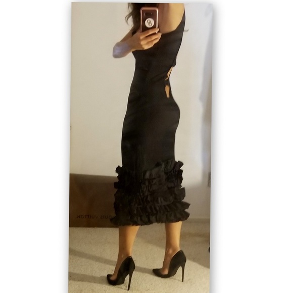 Vintage Dresses & Skirts - 1980s Open Back Vintage Mermaid Dress by Nuance